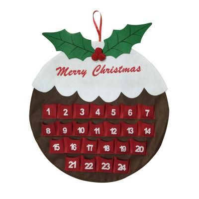 Wholesale Custom Pudding Type Countdown Fabric Christmas Advent Calendar
