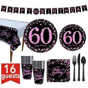 Disposable Tableware Adult 60th Birthday Party Wedding Decor