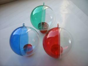 High Quality Plastic Openable Primary Two Colors Christmas Ball/Christmas Decoration &amp; Food Container