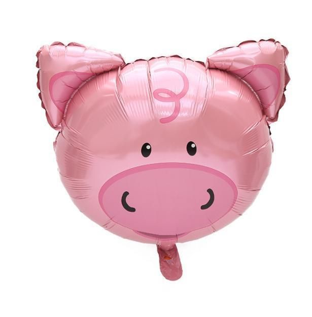 Custom Cartoon Jungle Animal Head Shape Party Decoration Foil Balloons