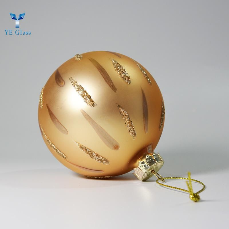 Customized Gold Borosilicate Glass Balls with Gold Sequins