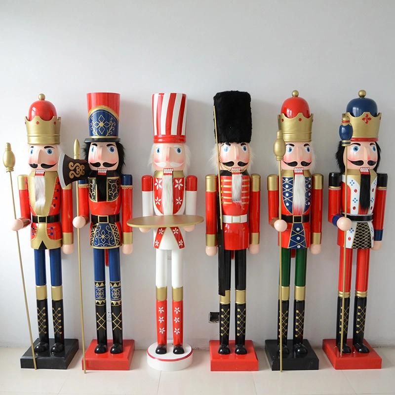 Wholesale Christmas Decoration Ornament 180cm Wooden Life Size Large Nutcrackers