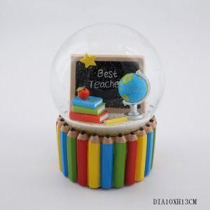 Polyresin Snow Globe with Hippocampus Snow Ball for Tourist Souvenir