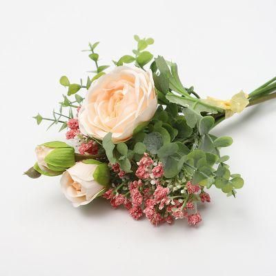 Artificial Flower Arrangements Real Touch Faux Flowers Bouquets Table Centerpieces for Dining Room Table Kitchen Decoration