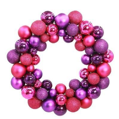 2020 Hotsale Colorful Plastic Christmas Balls Wreath Ornaments for Decor