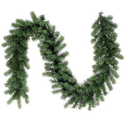 Yh1991 Wholesale Prelit 200cm Christmas Garland Artificial PVC Christmas Flower Garland Decoration