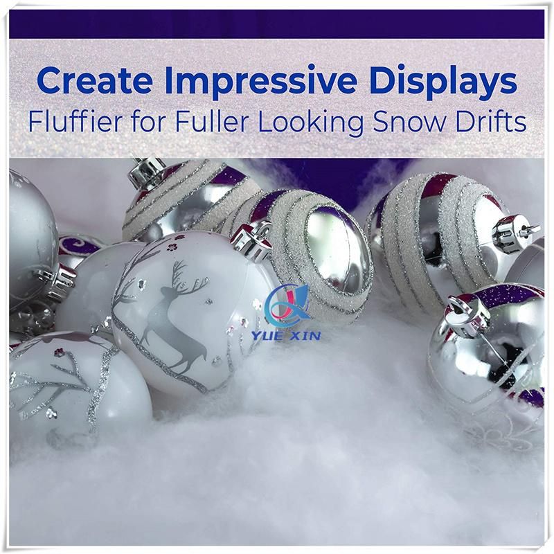 White Polyester Soft Fluff Pull Snow Christmas Decorating