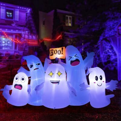 5FT Inflatable Halloween Ghost Sitting on The Pumpkin (69107)