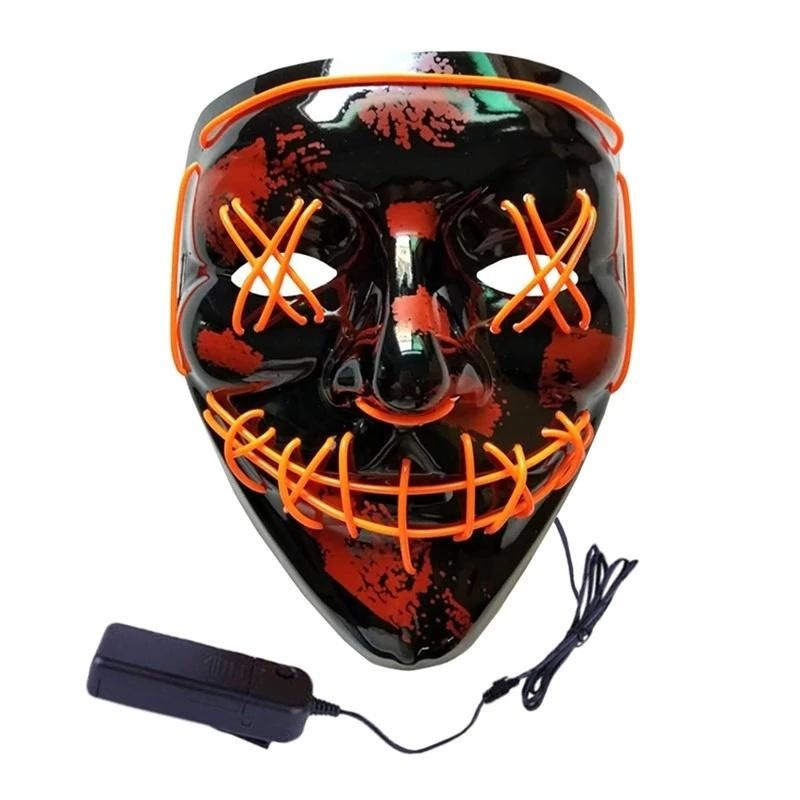 Halloween LED Scary Full Face Mask 7 Colors Party Day of The Dead Decorations Masks