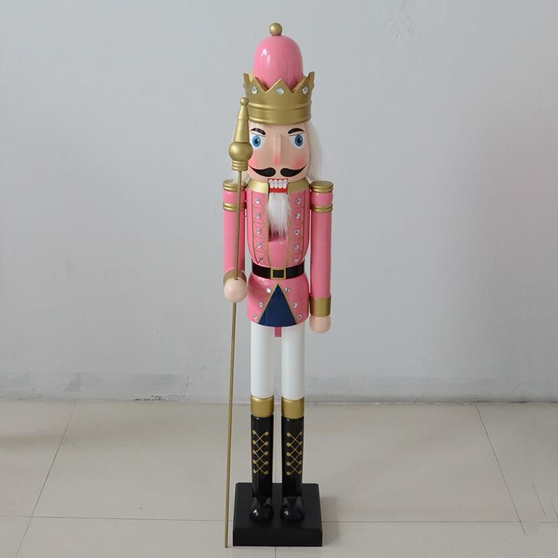 Wholesale 1.2m Wooden Nutcracker Christmas Decoration Life Size King Soldier Nutcracker