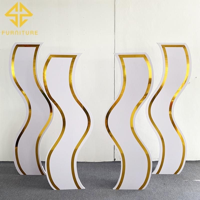 New Arrival PVC S Shape Wedding Backdrop for Events Party Background Wall Stand