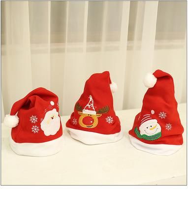 Xmas Wholesale Cartoon Plush Christmas Children Hat Baby/Kids/Adult Small Mini Cap Santa Claus Hat