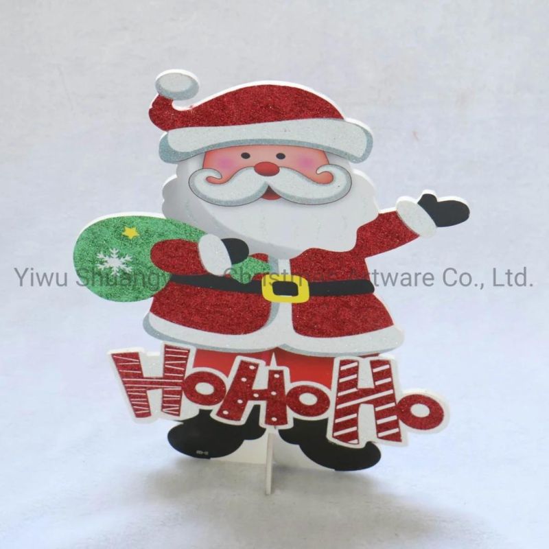 58cm Kt Board Santa Christmas Paper Santa Christmas Window Sticker