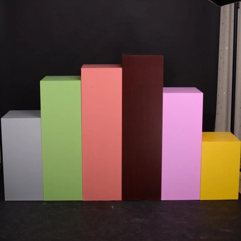 Colorful Acrylic Cylinders Pedestal Decor Stand Round Pillars Plinth Column for Party Birthday Wedding Backdrop