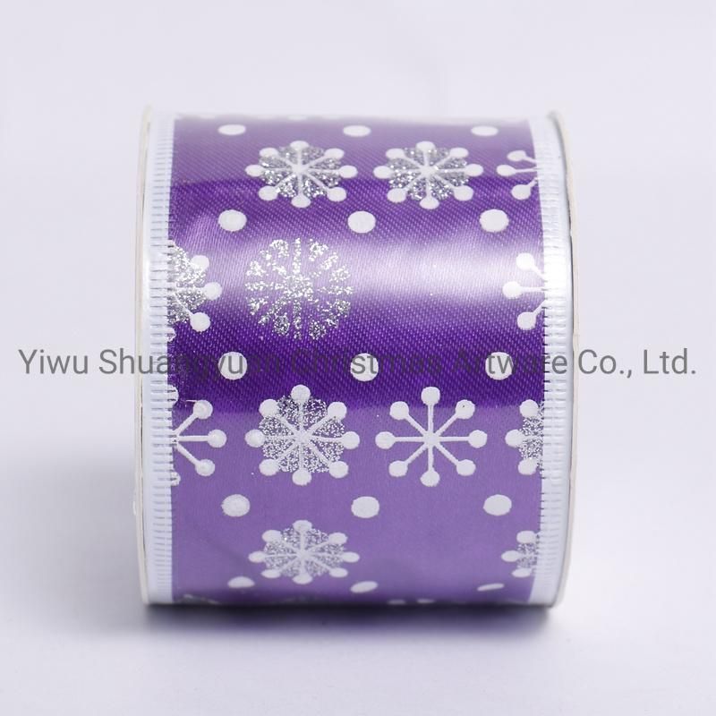 Christmas Ribbon Decor for Holiday Wedding Party Decoration Supplies Hook Ornament Craft Gifts