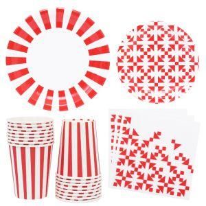 16 Guests Disposable Tableware Plate Cup Birthday Party Decorations