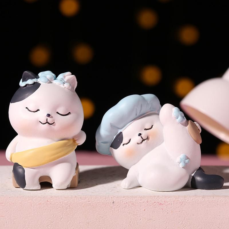 New Wholesale Bath Cat Blind Box Cute Desktop Decoration