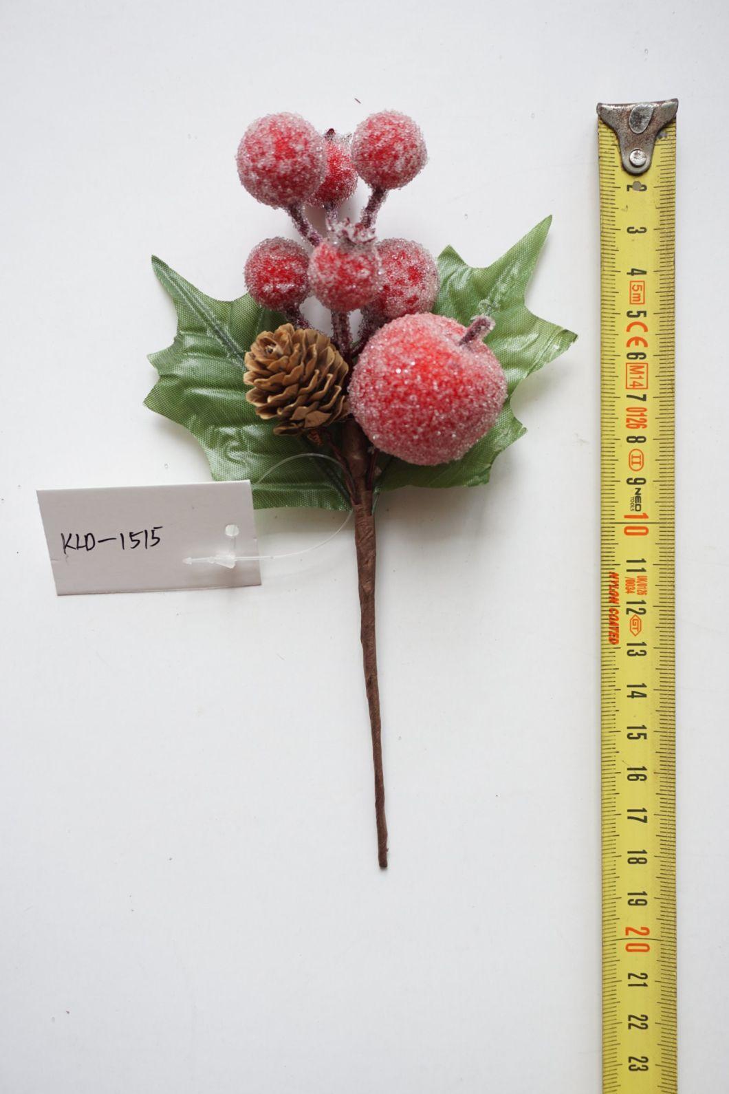 Hot Sale High Quality Plastic Christmas Decoration Small Artificial Red Berry Pick