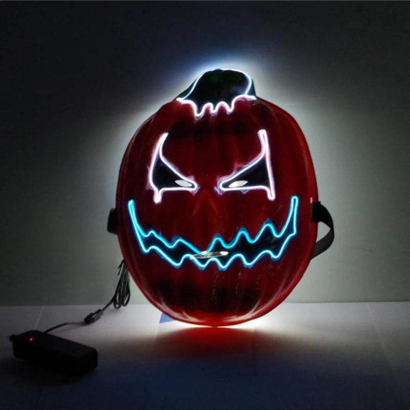 Halloween Scary LED Pumpkin Mask EL Light up for Party