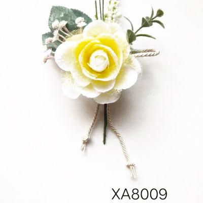 Wholesale Silk Simulation Rose Flower Picks for Christmas Decoration Xmas Ornament