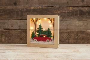 Shadow Box Building Kit with 3D Car and Trees