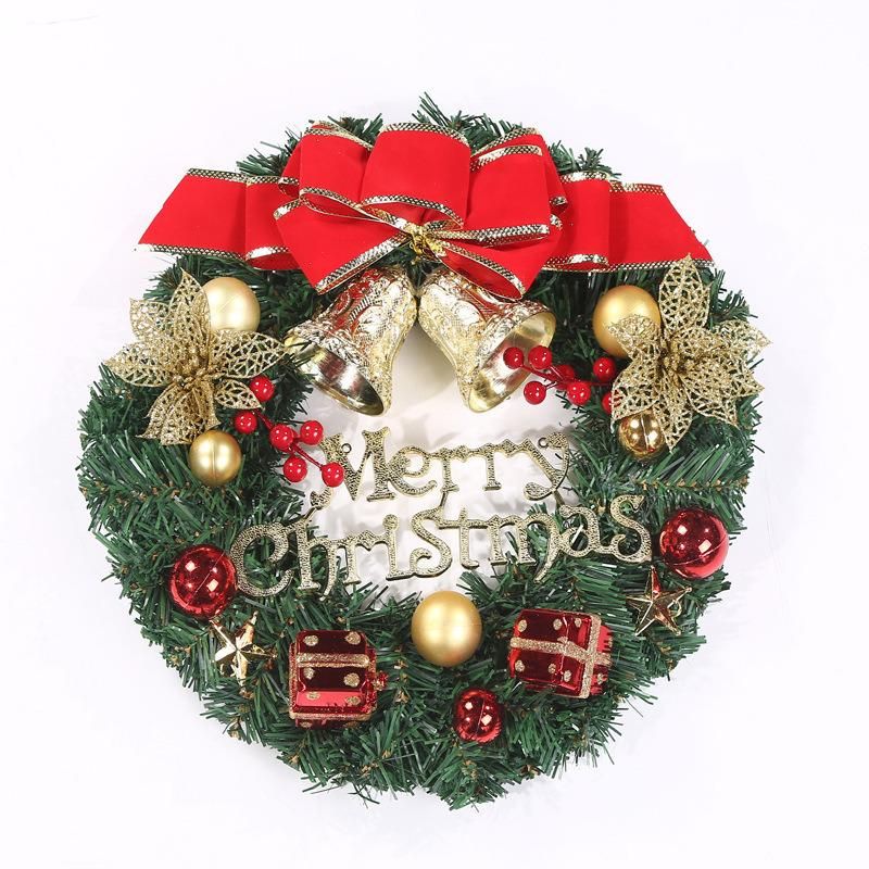 Christmas Items 30 Cm Festival Mall Scene Layout Door and Window Pendant Christmas Wreath Decoration