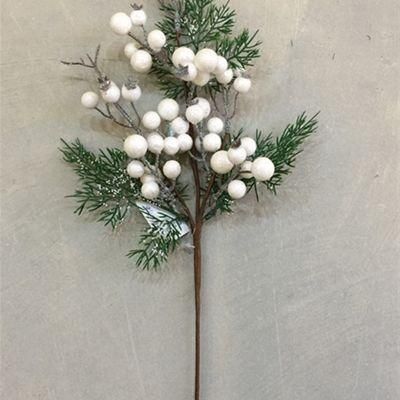 Plastic Artificial Christmas Decoration with Flowe Red Berry