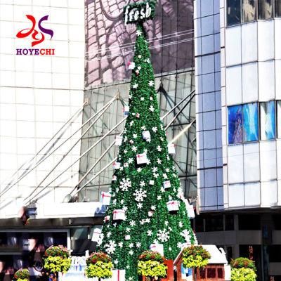 Custom Made Outdoor Artificial Rotating Colorful Christmas Tree Frame Stand with LED Light