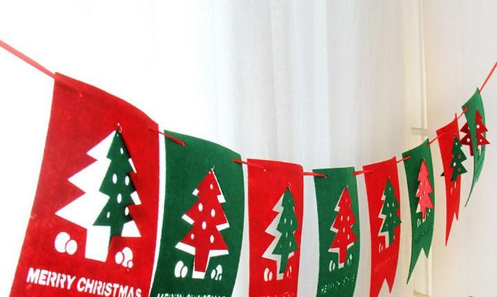 OEM New Product Christmas Rattan Bunting for Hang Decoration