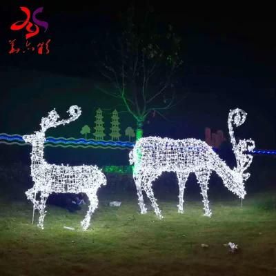 LED Animal Motif Lights 3D Sculpture Outdoor Decorations