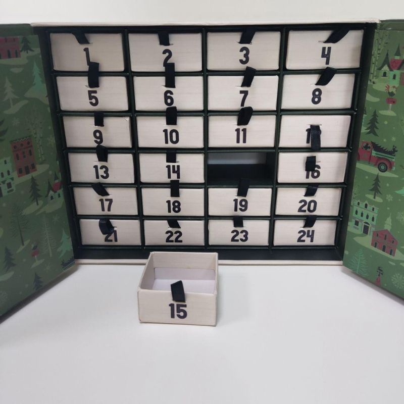 Bespoke Christmas Countdown Calendar Box with Various Styles, High Quality and Luxury