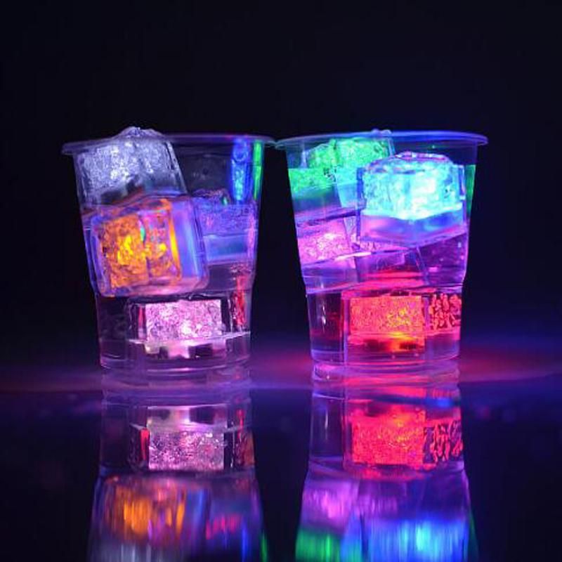 LED Liquid Induction Ice Cubes 28mm Ice Cubes Light Colorful Ice Cube Decoration Light for Bar and Party