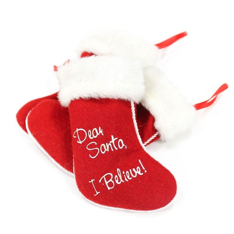 Christmas Decoration Red Felt Hanging Sock