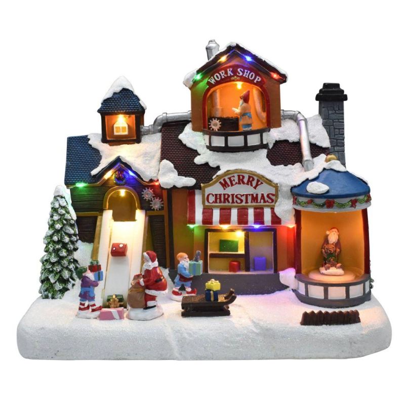 Fiber Optic Animated Lighted Winter Snow Christmas Village Holiday Indoor Decor