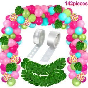 120PC Flamingo Hawaii Tropical Balloons Jungle Party Colorful Latex Balloon Garland