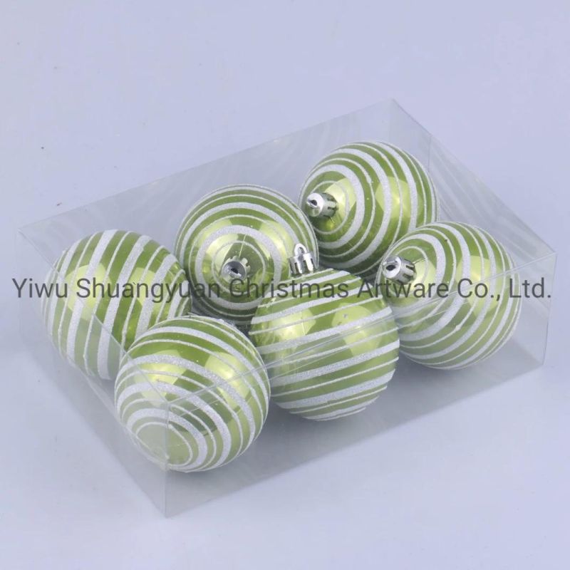 Green Hand Painted Christmas Ball Christmas Pattern Ball