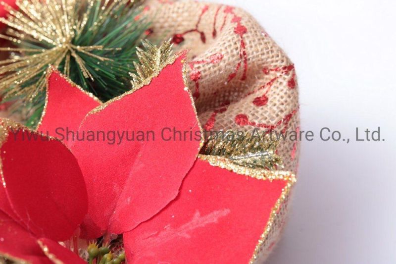 New Design High Quality Christmas PE White Wreath for Holiday Wedding Party Decoration Supplies Hook Ornament Craft Gifts