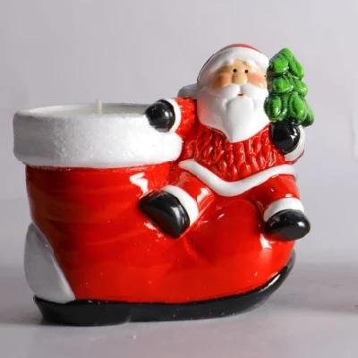 on Sale Christmas Ceramic Decor Santa and Shoes Shape for Home Decoration