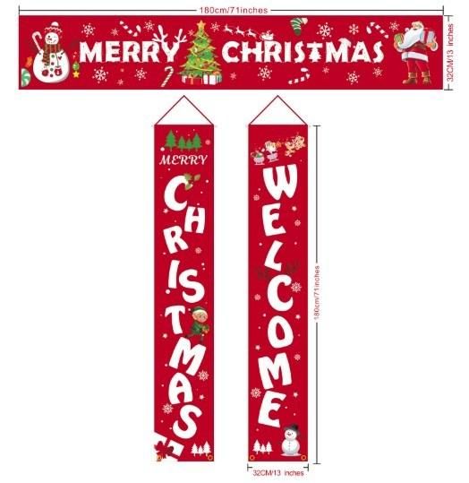 Christmas Couplets Christmas Banners Christmas Curtains Support Customized Pictures