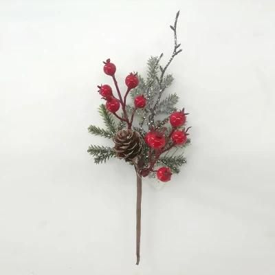 High Quality Artificial Flowers Red Berry for Christmas Day