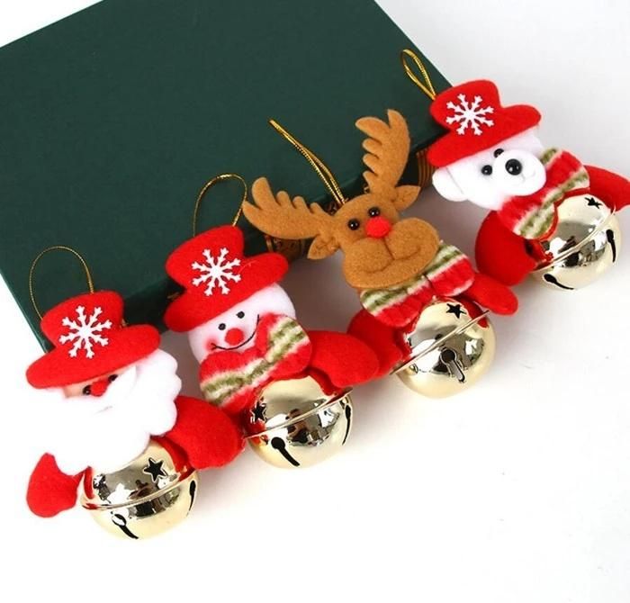 30mm 40mm 50mm Solid Red Golden Small Christmas Decorative Metal Jingle Bell