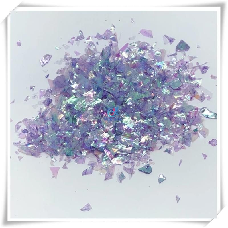Multicolor Iridescent Ice Flakes for Craft and Art