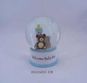Mini Snow Globe Music Box with Light and Snow Pump Lovers Crystal Ball Hot Sell for Gift