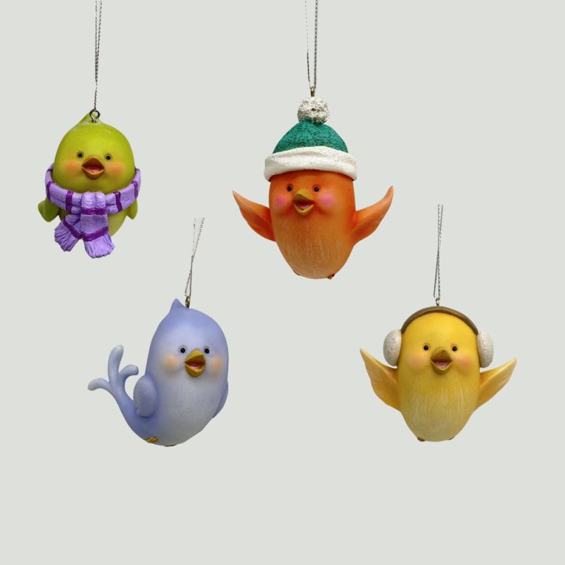 Wholesale OEM Factory Direct Supply Resin Birds Christmas Ornament