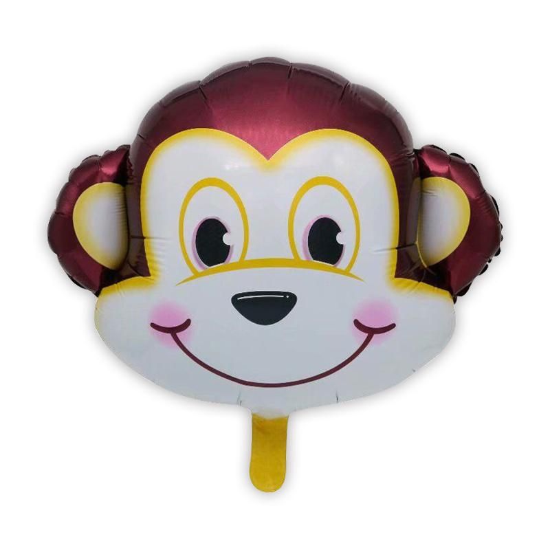 Custom Cartoon Jungle Animal Head Shape Party Decoration Foil Balloons