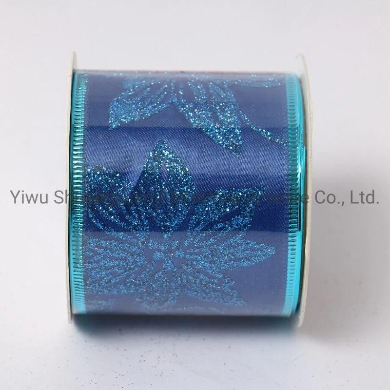 Christmas Ribbon Decor for Holiday Wedding Party Decoration Supplies Hook Ornament Craft Gifts
