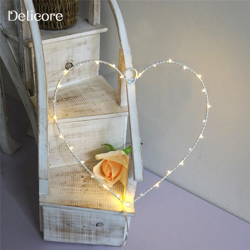 Heart-Shaped Wall-Mounted Christmas Decorative Lamp