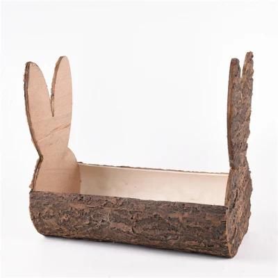 Top Seller Customized Handmade Home Rabbit Decoration Wooden Easter