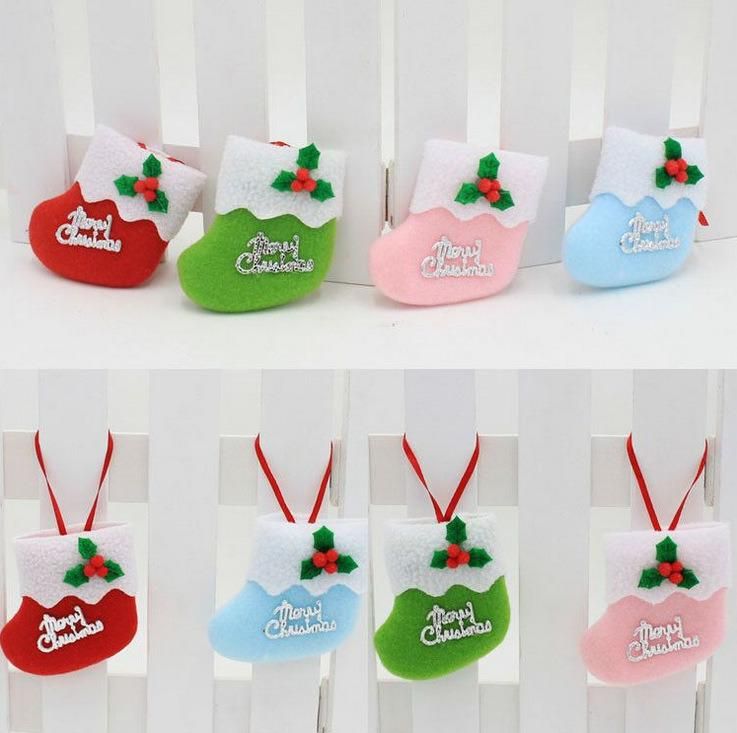 Custom Gift Pouch Velvet Christmas Stocking Sock Christmas Tree Decoration Christmas Tree Ornaments