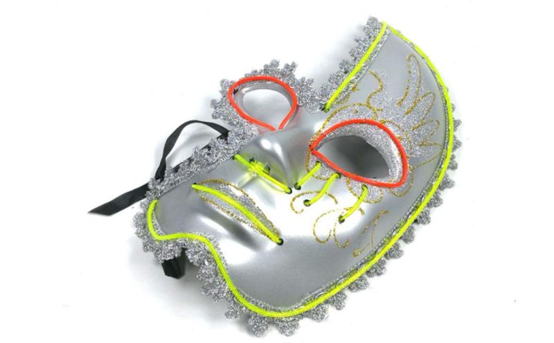 LED Mask Halloween Costume Two-Color Mask Half-Moon Female Mask